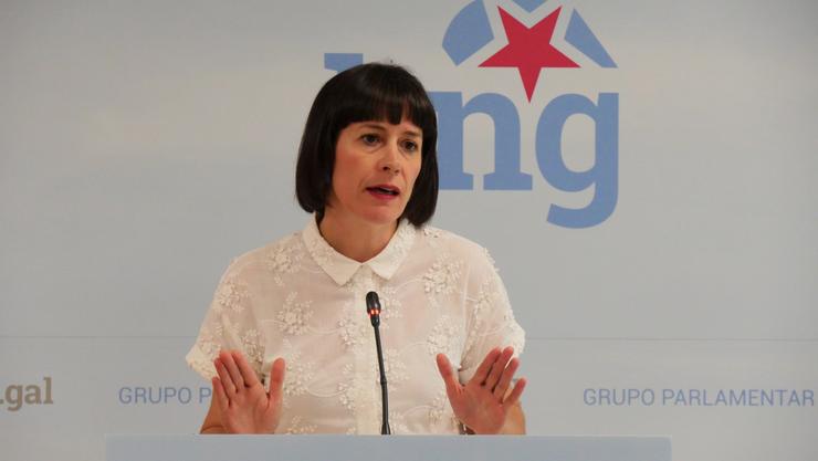 A portavoz do BNG, Ana Pontón, en rolda de prensa. BNG 
