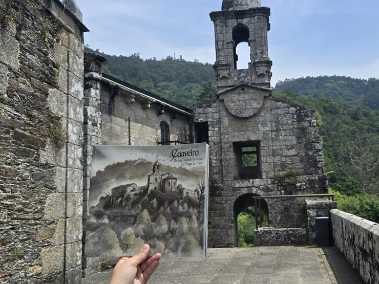 O mosteiro de Caaveiro representado nunha banda deseñada 