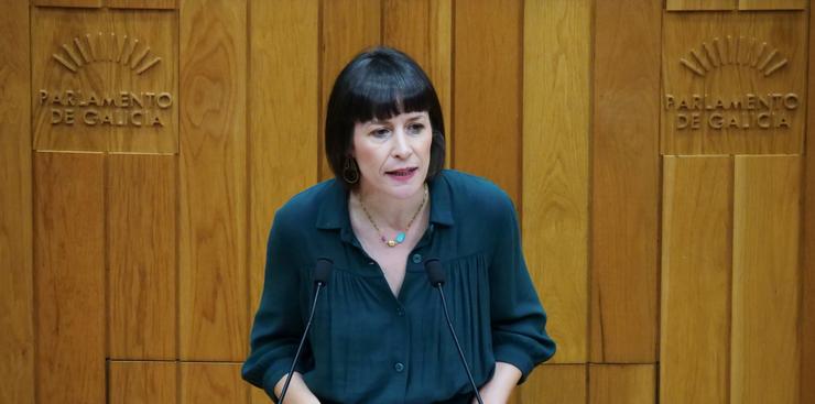 A portavoz nacional do BNG, Ana Pontón, defende no Parlamento a proposta lexislativa dos nacionalistas para que Galicia adopte un concerto económico 