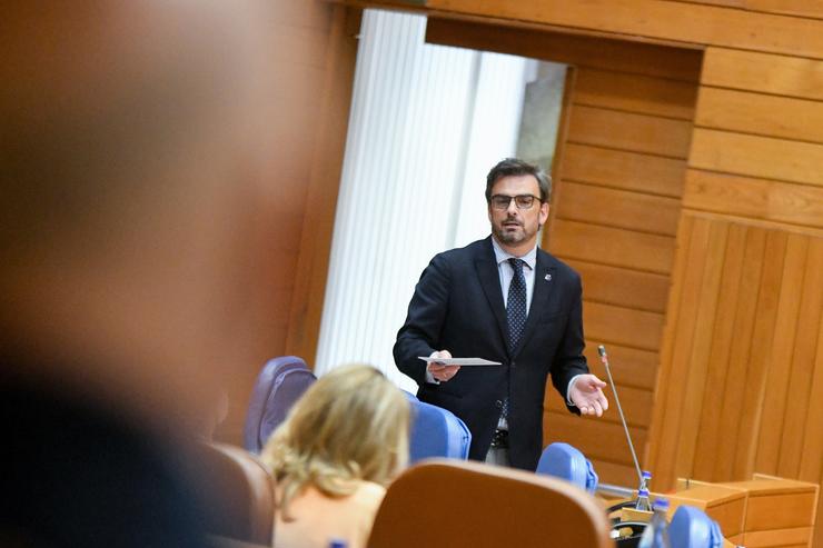 O conselleiro de Presidencia, Diego Calvo, no pleno. XUNTA 