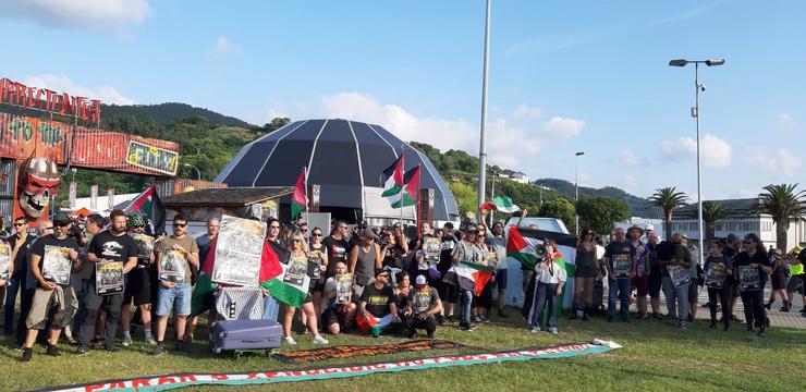 Protesta de BDS Galiza en Viveiro para instar á promotora do Resurrection Fest que condene a Israel 