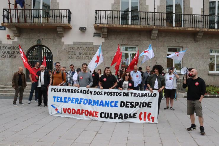 Protesta polo ERE en Teleperformance. CIG / Europa Press