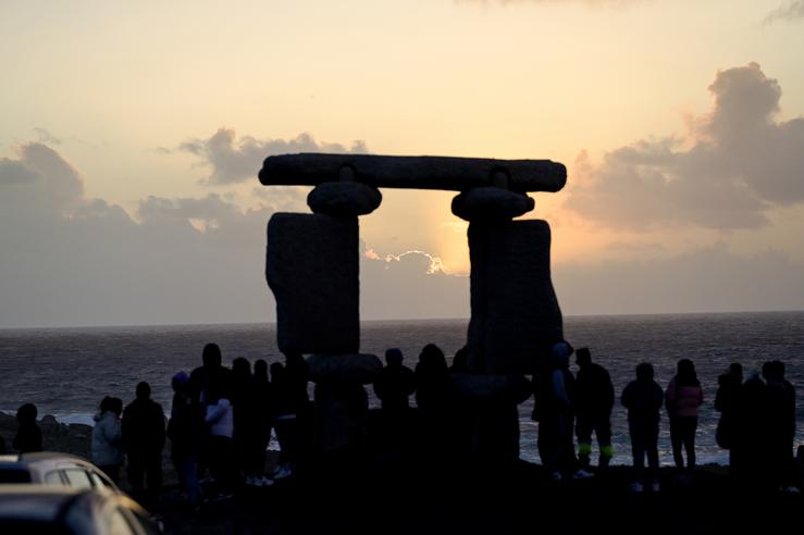 Vista da posta do sol, a 8 de abril de 2024, no Porriño / M. Dylan - Arquivo