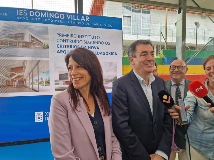 María Martínez Allegue e Román Rodríguez este venres en Vigo.. PEDRO DAVILA-EUROPA PRESS 
