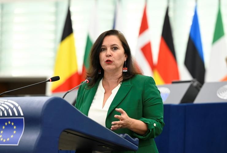 A eurodeputada do BNG, Ana Miranda, en Europa. GENEVIEVE ENGEL / Europa Press