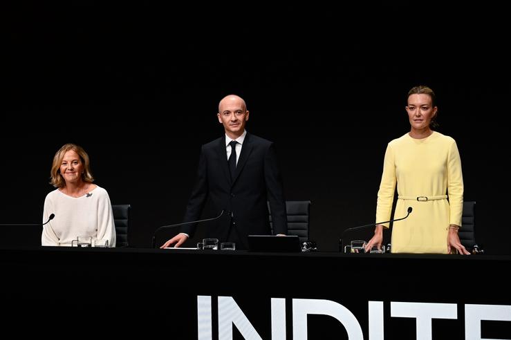 A presidenta de Inditex, Marta Ortega preside a Xunta Xeral de accionistas de Inditex, a 15 de xullo de 2025, en Arteixo, A Coruña, Galicia (España). A xunta de accionistas de Inditex apruuba hoxe un plan de incentivos a longo prazo en efectivo e en a. M. Dylan - Europa Press / Europa Press