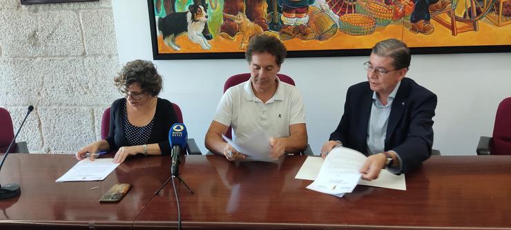 O Concello do Carballiño, Abanca e Afundación formalizaron un convenio de colaboración cultural. ABANCA 