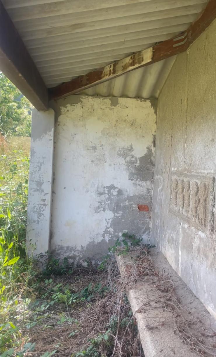 Estado actual da Casa das Cunchas e dos frisos dos Calvarios 