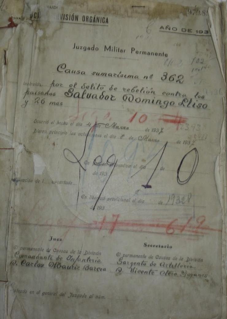 Portada da causa do Portiño. Eliseo Fernández 