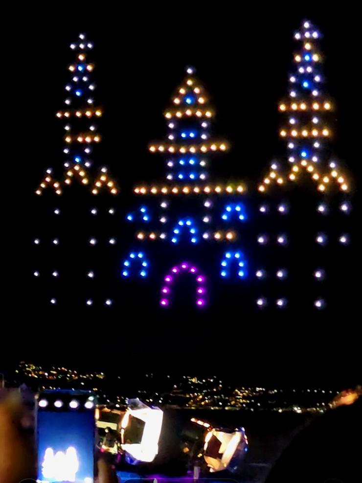 Imaxe da Catedral de Santiago recreada con drons 