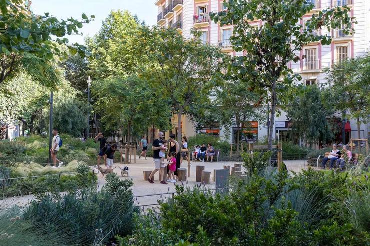 Parque nunha cidade que actúa como refuxio climático 