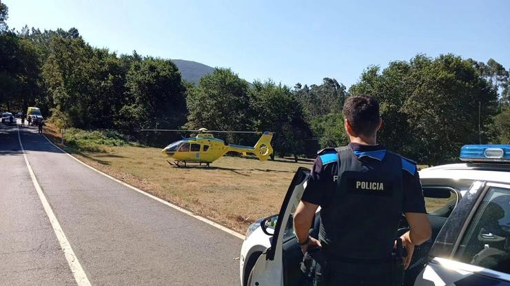Efectivos de emerxencias no operativo, en Cuntis (Pontevedra).. CONCELLO DE CUNTIS 