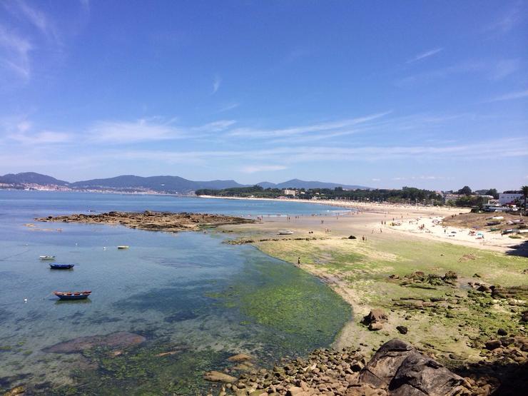 Praia da Calzoa, en Vigo. É un areal canino, unha decisión que está sendo moi criticada polo seu impacto no ecosistema / ZOA
