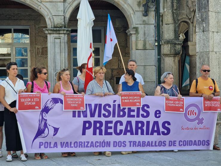 Imaxe da concentración no Porriño.. PEDRO DAVILA-EUROPA PRESS 