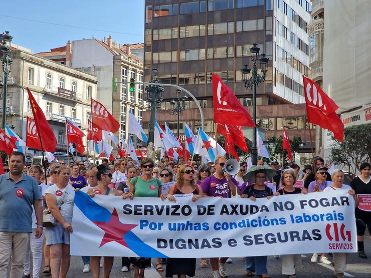 Imaxe da manifestación deste mércores en Vigo.. PEDRO DAVILA-EUROPA PRESS / Europa Press