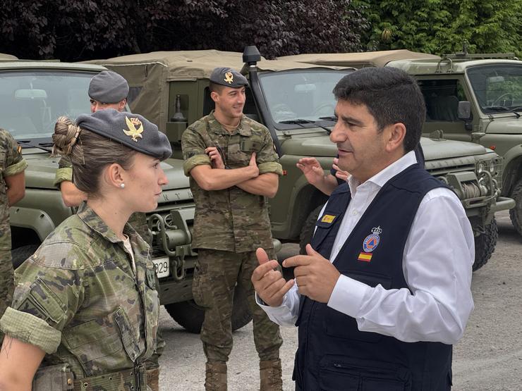 O delegado do Goberno en Galicia, Pedro Blanco, na Pobra de Trives. DELEGACIÓN DO GOBERNO