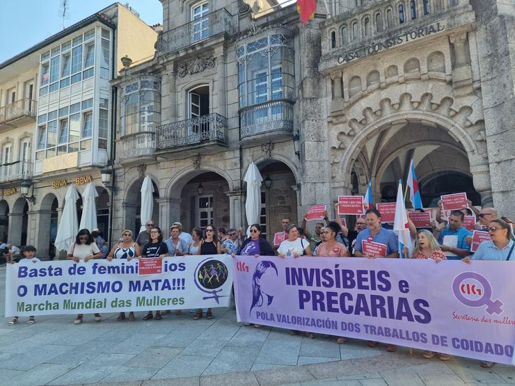 Imaxe da concentración no Porriño.. PEDRO DAVILA-EUROPA PRESS 