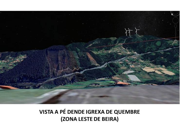 Imaxe dunha vista do parque eólico do Seixo 