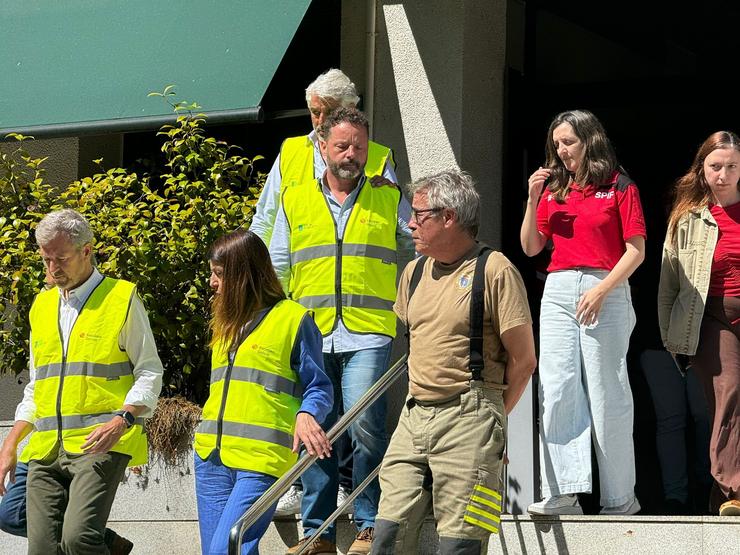 Rueda, durante a visita ao centro de coordinación de Ourense. EUROPAPRESS