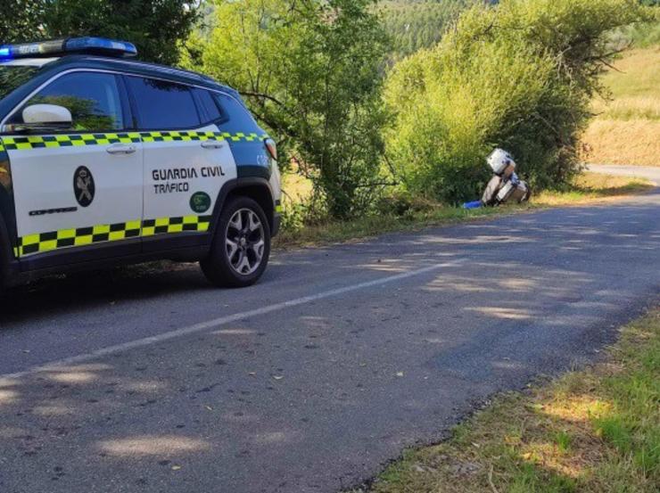 Imaxe do accidente ocorrido en xullo en Ribeira de Piquín (Lugo).. GARDA CIVIL DE LUGO / Europa Press