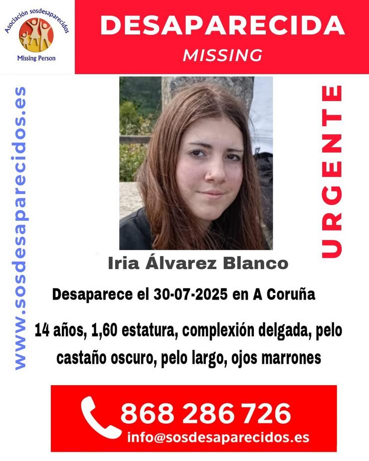Cartel difundido por SOS Desaparecidos.. SOS DESAPARECIDOS