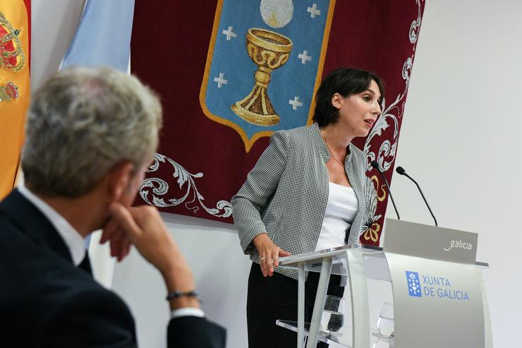 Imaxe de Lorenzana na rolda de prensa tras o Consello da Xunta.. XUNTA 