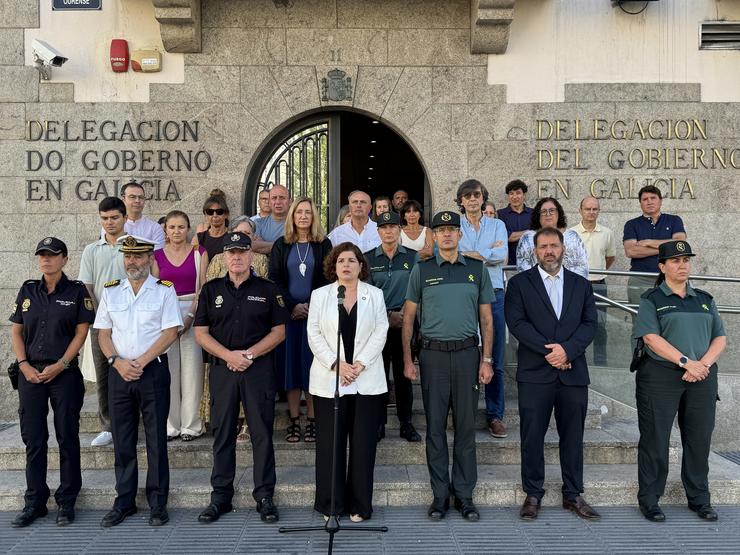 Acto de condena  ante a Delegación do Goberno na Coruña polo último asasinato machista en Don Benito (Badaxoz) / DELEGACIÓN DO GOBERNO EN GALICIA