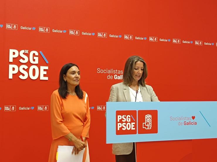As portavoces socialistas en rolda de prensa 