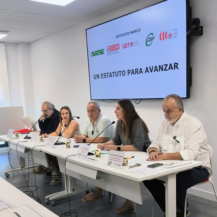 Imaxe da rolda de prensa.. SATSE-FSES 